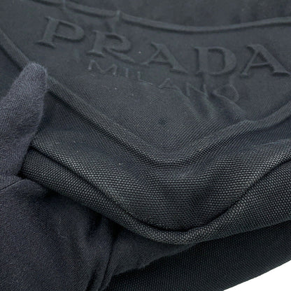 PRADA Shoulder Bag Black2VY007 Canvas