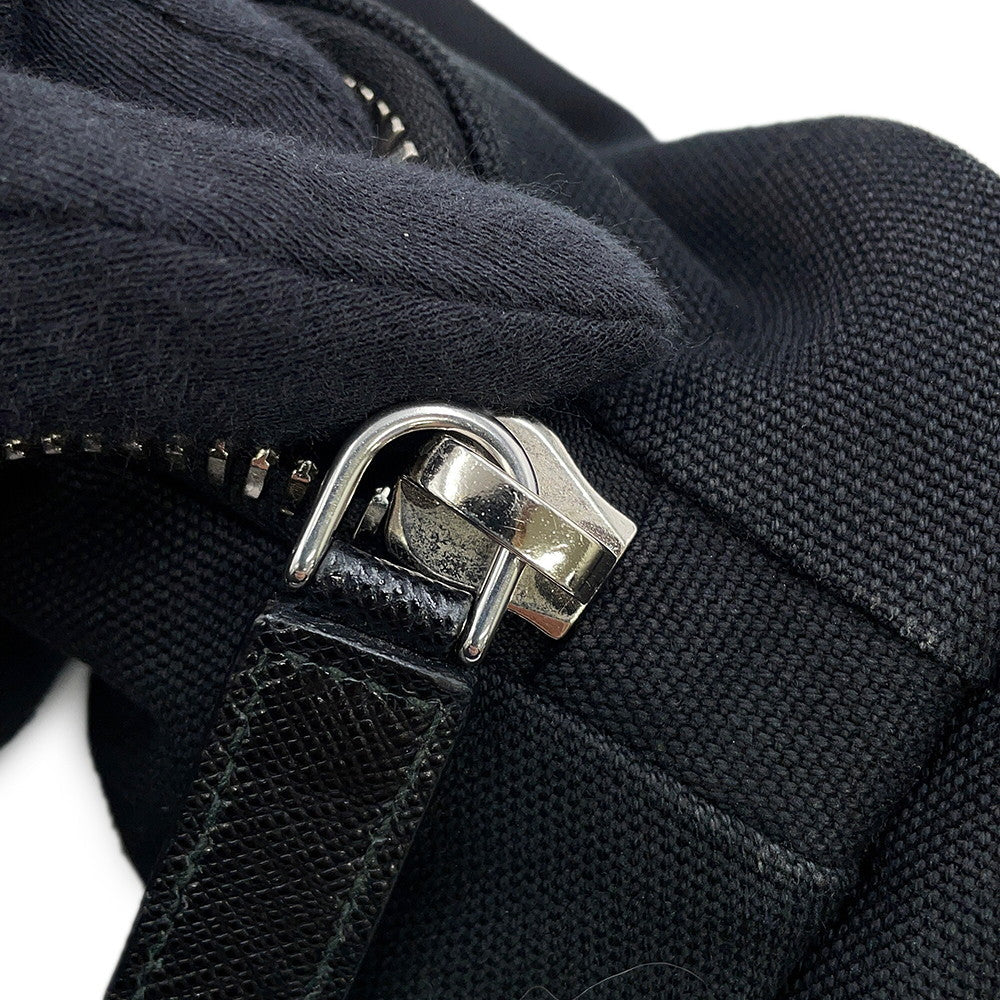 PRADA Shoulder Bag Black2VY007 Canvas