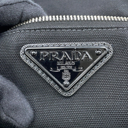 PRADA Shoulder Bag Black2VY007 Canvas