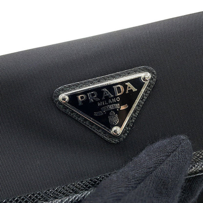 PRADA Re-Nylon x Saffiano Leather Smartphone Case Black2ZH108_2DMH_F0002 Nylon Leather