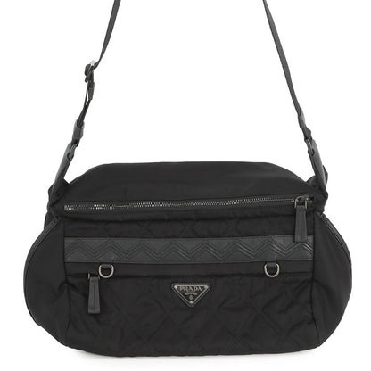 PRADA Triangle Logo Quilted Shoulder Bag Black2VH991_2BE6_F0806 Nylon Leather