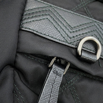 PRADA Triangle Logo Quilted Shoulder Bag Black2VH991_2BE6_F0806 Nylon Leather