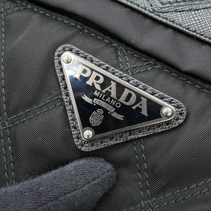 PRADA Triangle Logo Quilted Shoulder Bag Black2VH991_2BE6_F0806 Nylon Leather