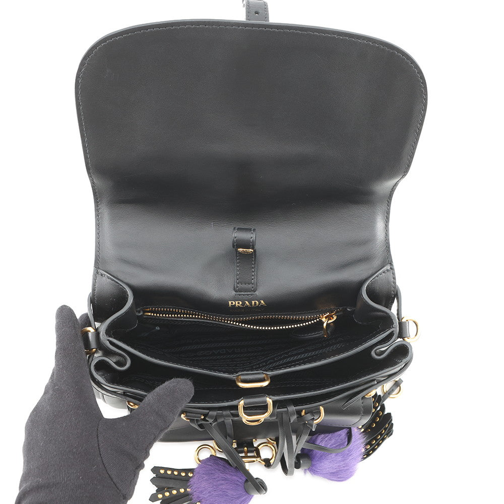 PRADA Corsaire 2WAY Bag Black1BD080_2AIX_F0002 Leather