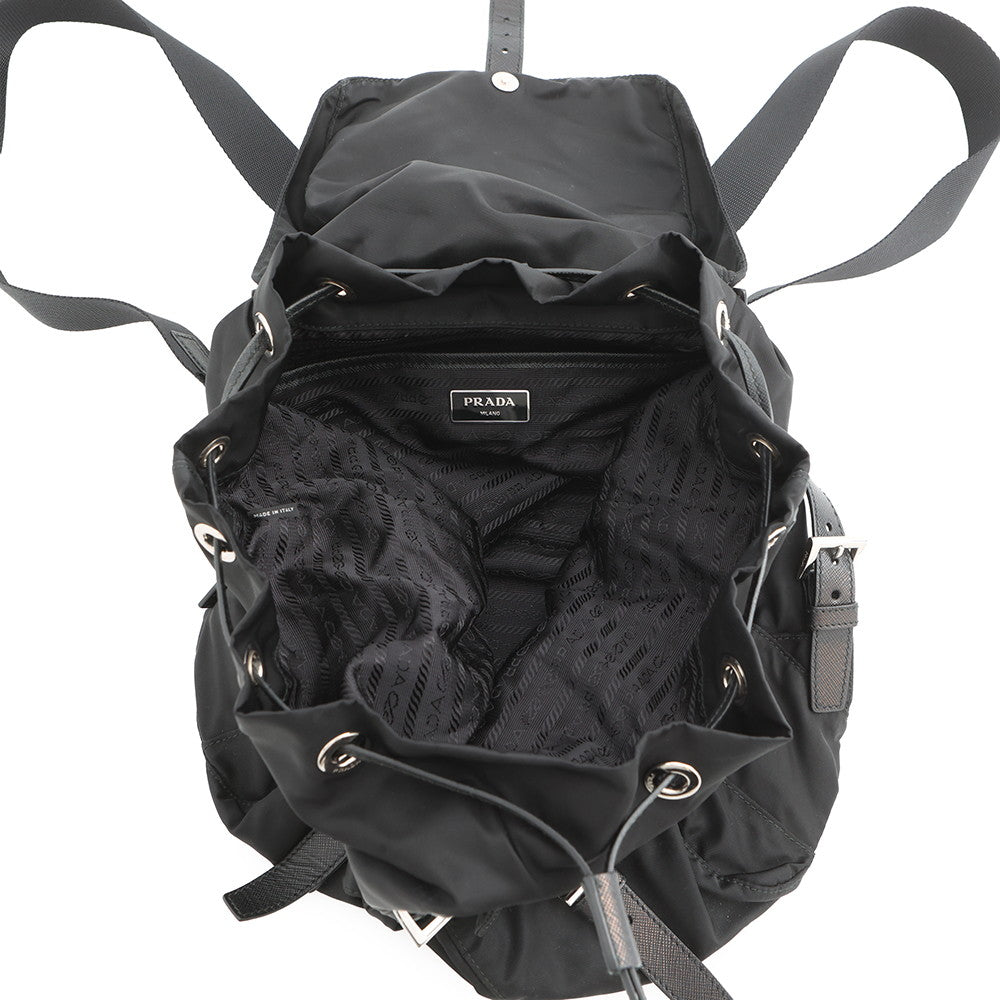 PRADA Robot Backpack Black/Pink/White1BZ811 Nylon Leather
