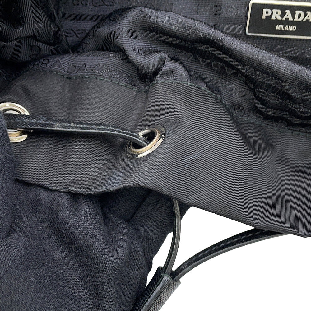 PRADA Robot Backpack Black/Pink/White1BZ811 Nylon Leather
