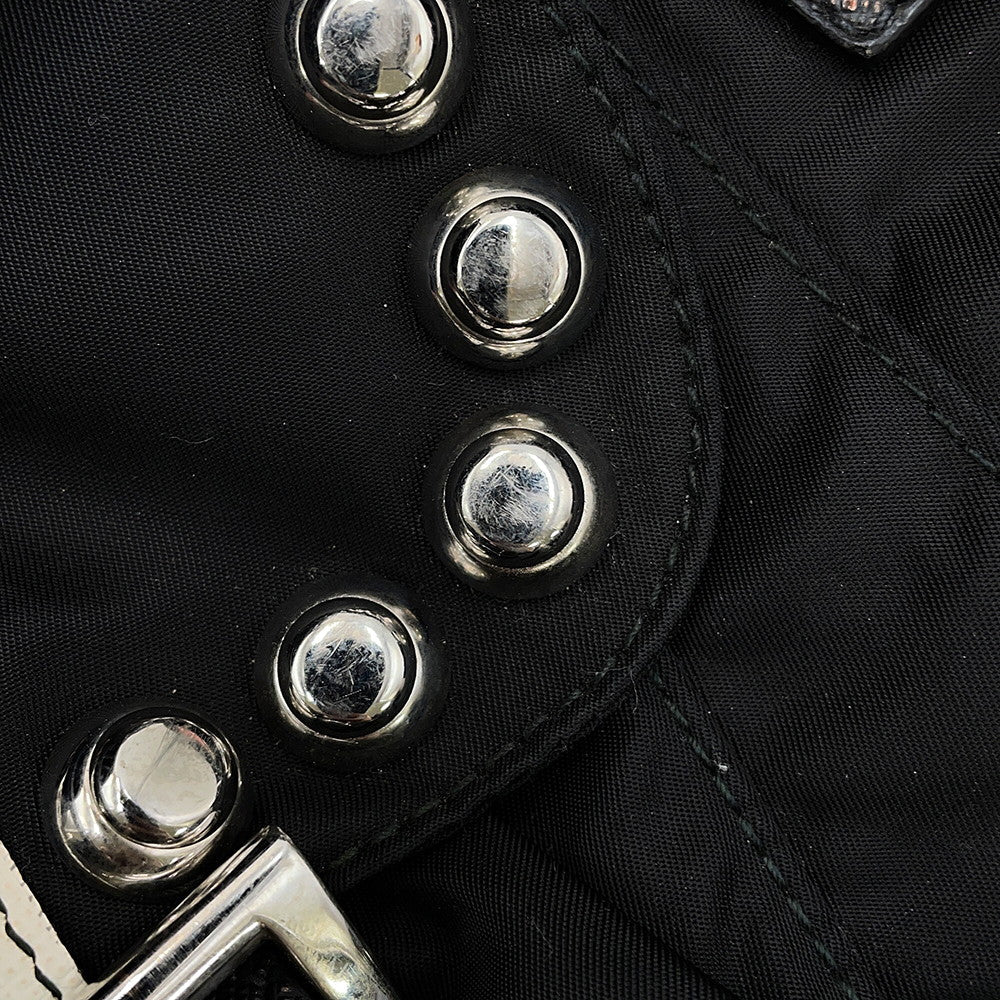 PRADA Robot Backpack Black/Pink/White1BZ811 Nylon Leather