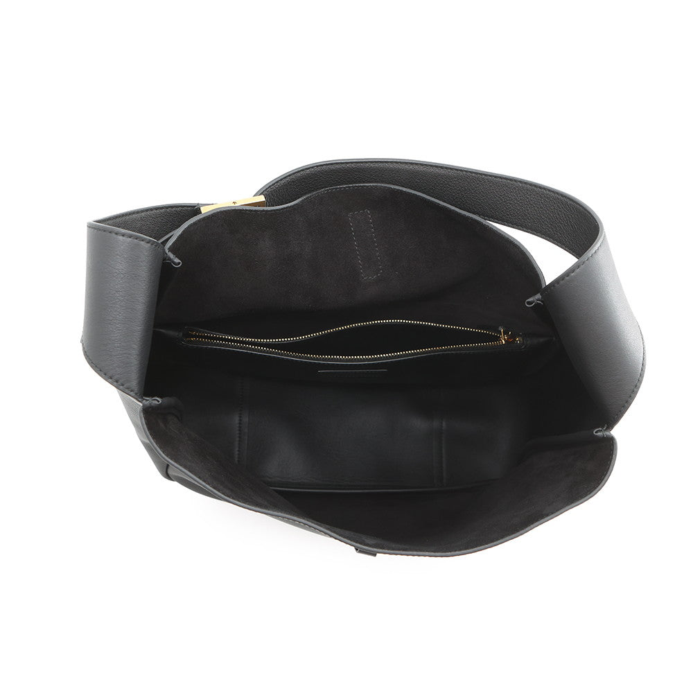 SAINT LAURENT PARIS LE 5 A 7 Soft Shoulder Bag Black753837AAAUQ1000 Calf Leather Size Large