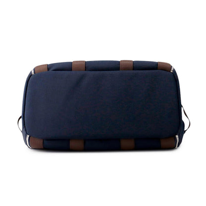 HERMES Dog carrier bag Navy/Brown Canvas