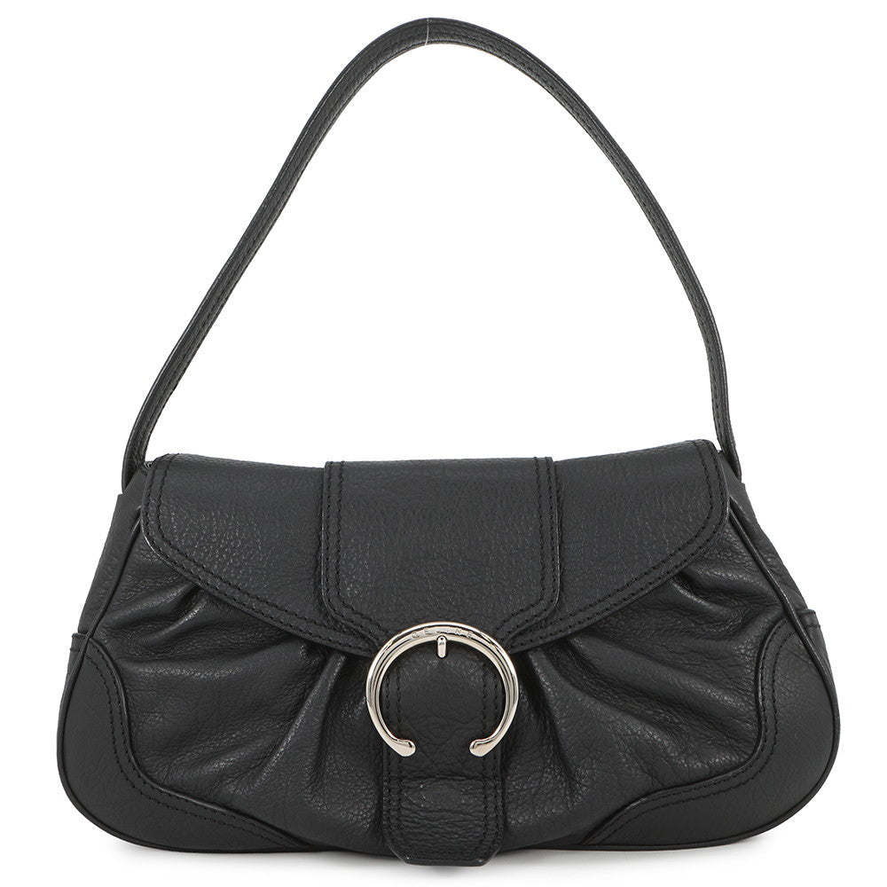 CELINE one belt Black Leather