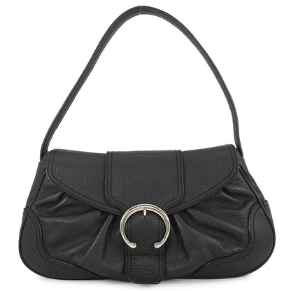 CELINE one belt Black Leather