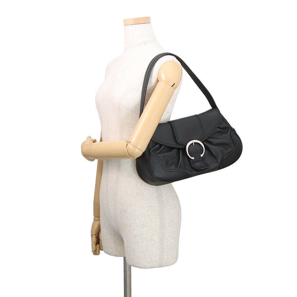CELINE one belt Black Leather