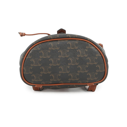CELINE Falco Triomphe Backpack Tan197662 PVC Calf Leather