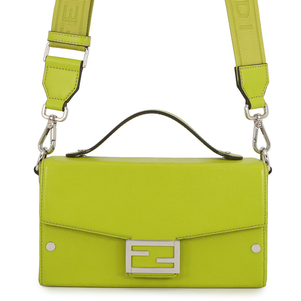 FENDI Baguette Soft Trunk Green7VA565 Leather