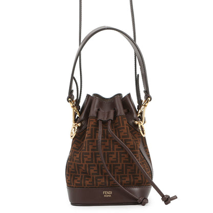 FENDI Zucchino Montresor Brown/Bordeaux8BS010 Leather Size Mini