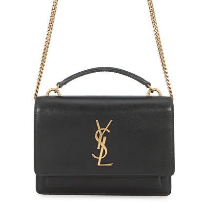 SAINT LAURENT PARIS Sunset Chain wallet Black533026D422W1000 Calf Leather