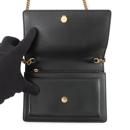 SAINT LAURENT PARIS Sunset Chain wallet Black533026D422W1000 Calf Leather