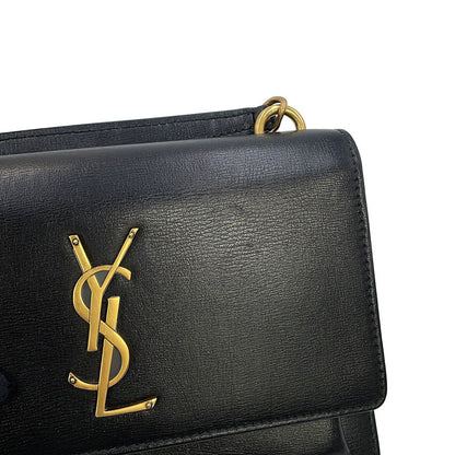 SAINT LAURENT PARIS Sunset Chain wallet Black533026D422W1000 Calf Leather