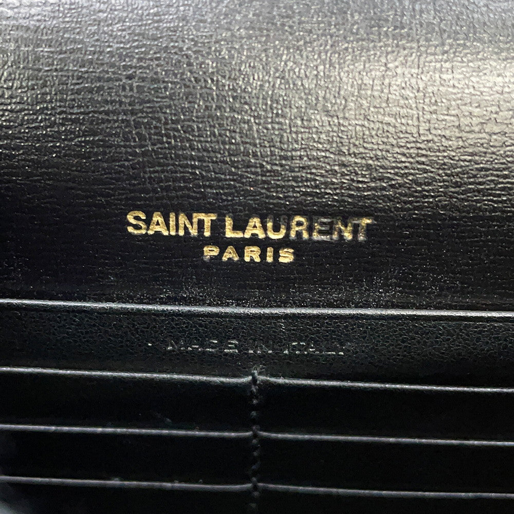 SAINT LAURENT PARIS Sunset Chain wallet Black533026D422W1000 Calf Leather