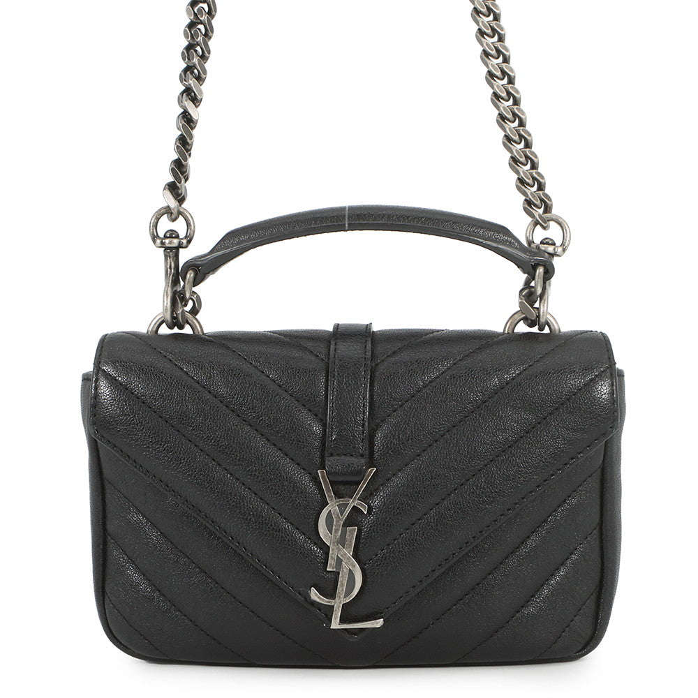 SAINT LAURENT PARIS College 2-way Chain Wallet Black438492BRM041000 Leather