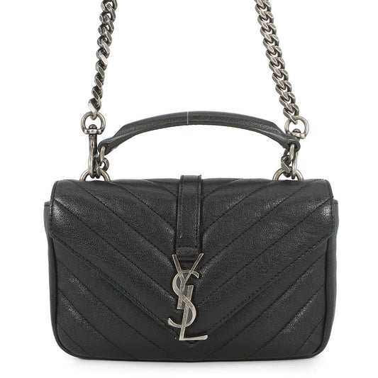 SAINT LAURENT PARIS College 2-way Chain Wallet Black438492BRM041000 Leather