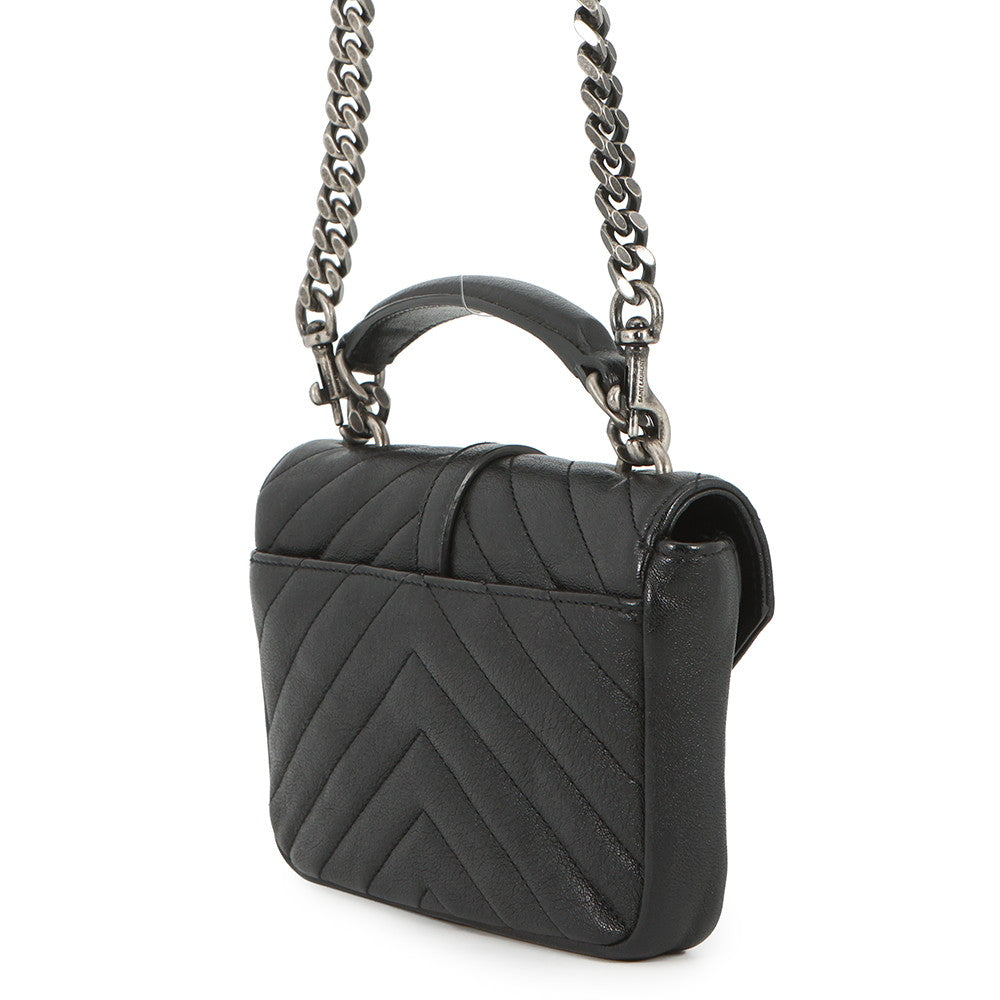 SAINT LAURENT PARIS College 2-way Chain Wallet Black438492BRM041000 Leather