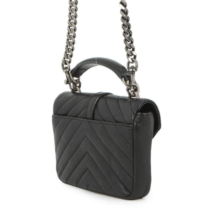 SAINT LAURENT PARIS College 2-way Chain Wallet Black438492BRM041000 Leather