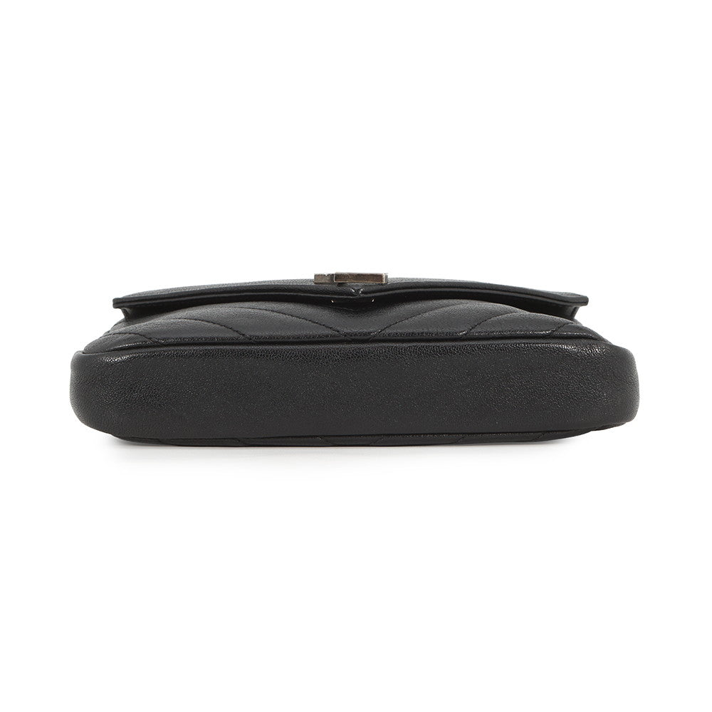 SAINT LAURENT PARIS College 2-way Chain Wallet Black438492BRM041000 Leather