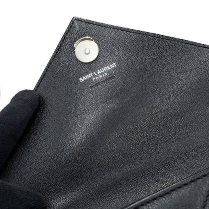 SAINT LAURENT PARIS College 2-way Chain Wallet Black438492BRM041000 Leather