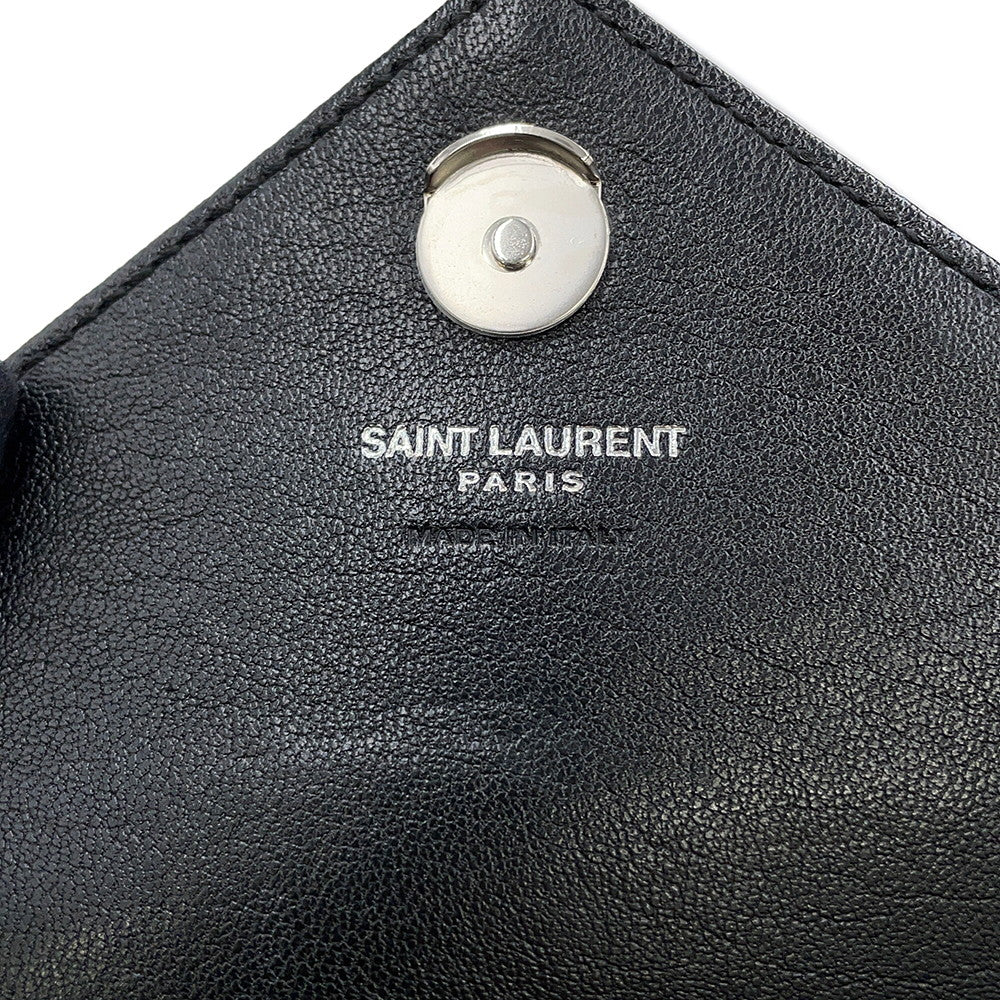 SAINT LAURENT PARIS College 2-way Chain Wallet Black438492BRM041000 Leather