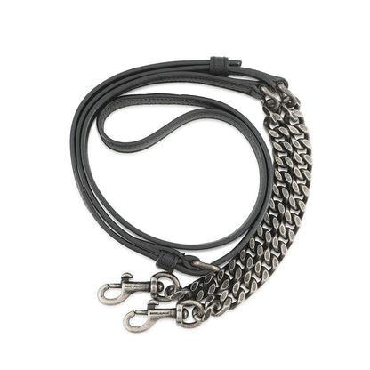 SAINT LAURENT PARIS College 2-way Chain Wallet Black438492BRM041000 Leather