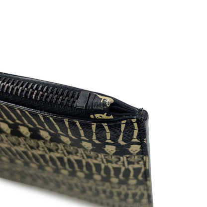 SAINT LAURENT PARIS Skull Print Tablet Case Clutch Bag Black/Beige397294DQD1U1070 Leather