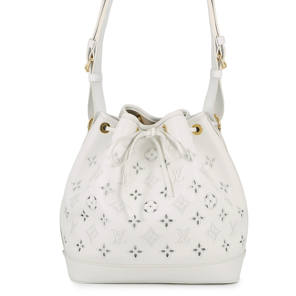 LOUIS VUITTON LV Broderie Anglaise Noe 2022 Stainless Steel BlancM20740 Calf Leather Monogram Size PM