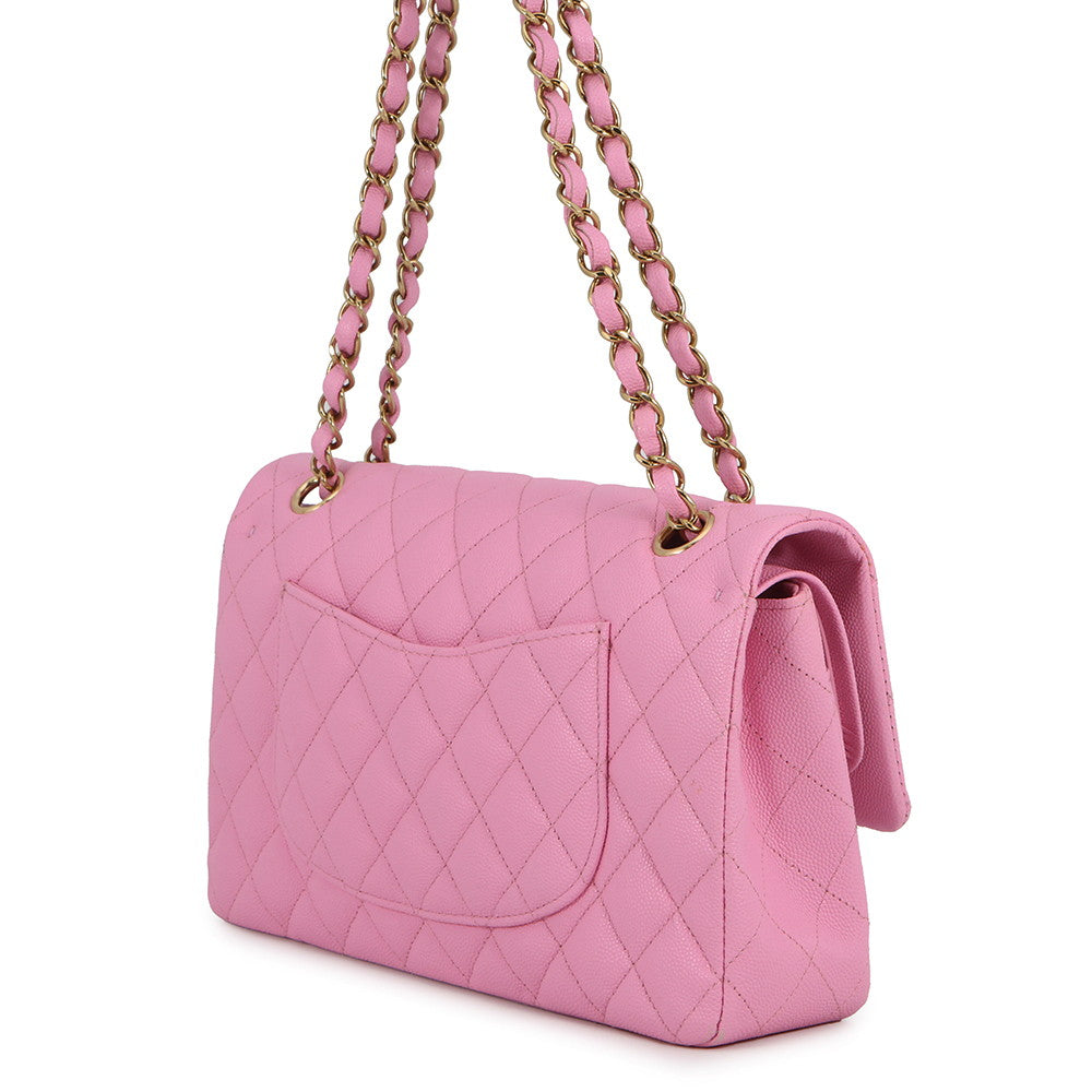 CHANEL Matelasse ChainShoulder Bag PinkA01112 Caviar Leather Size 25