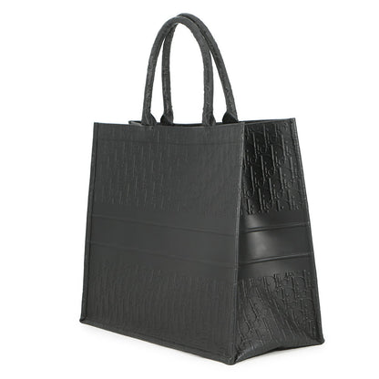 Dior Book Tote Oblique BlackM1286ZWSO_M900 Calf Leather Size Large