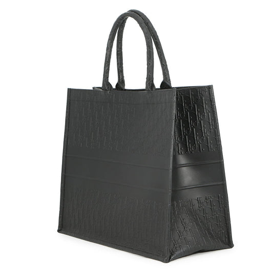 Dior Book Tote Oblique BlackM1286ZWSO_M900 Calf Leather Size Large