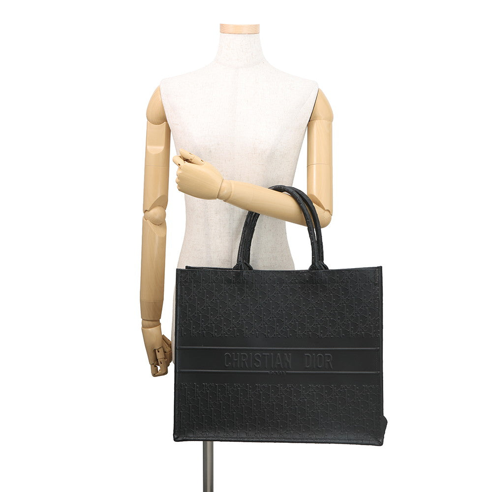 Dior Book Tote Oblique BlackM1286ZWSO_M900 Calf Leather Size Large