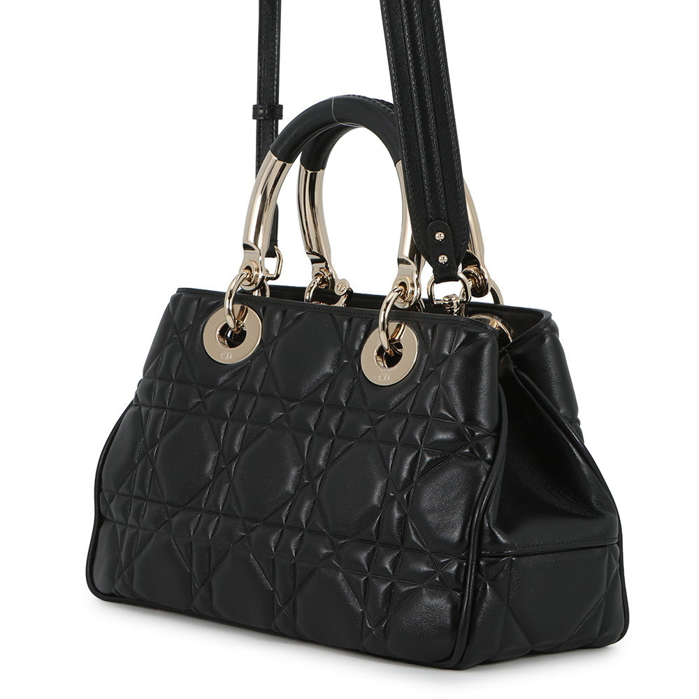 Dior Lady 95.22 2WAY Bag BlackM0699OVJX_M900 Calf Leather Size Medium