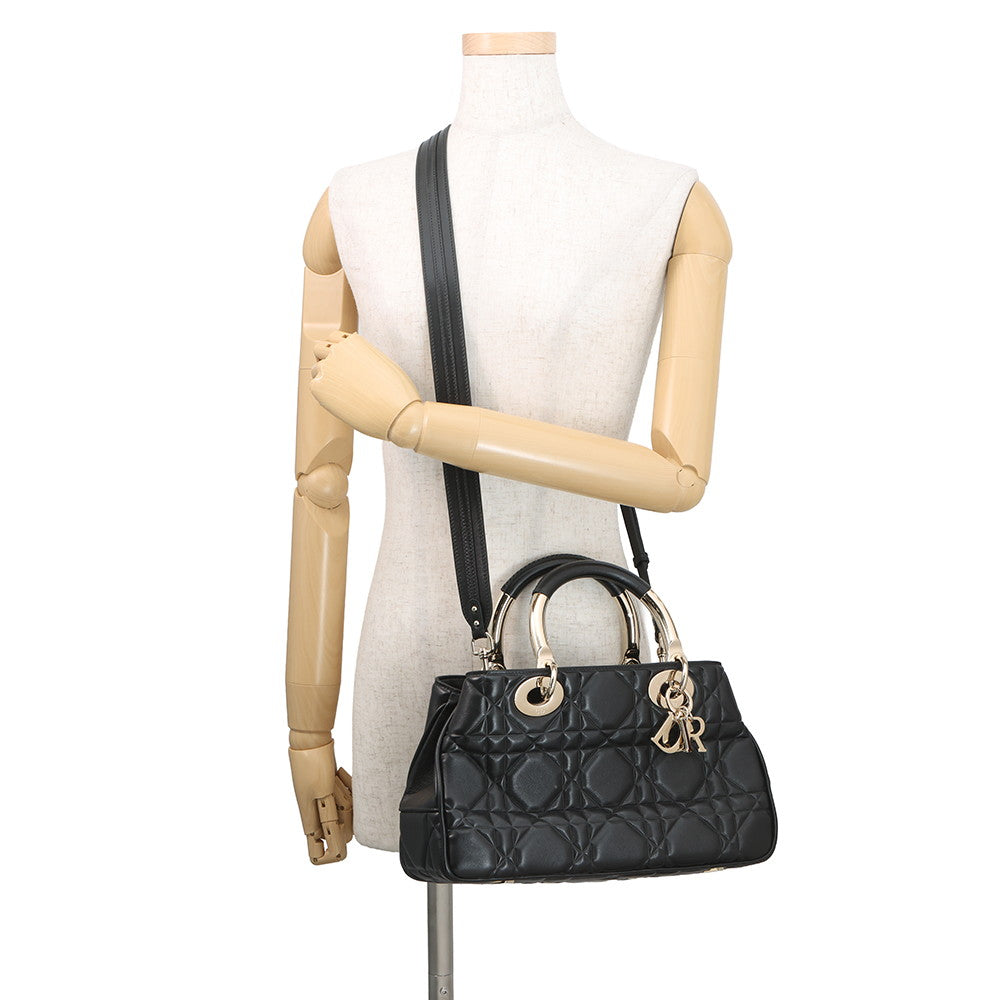 Dior Lady 95.22 2WAY Bag BlackM0699OVJX_M900 Calf Leather Size Medium