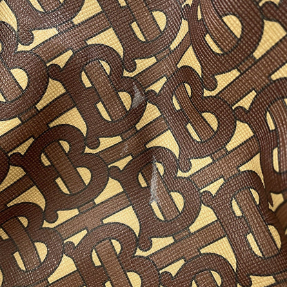 BURBERRY TBMonogram Stripe ECanvas Tote Bag Black PVC Leather