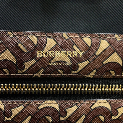BURBERRY TBMonogram Stripe ECanvas Tote Bag Black PVC Leather