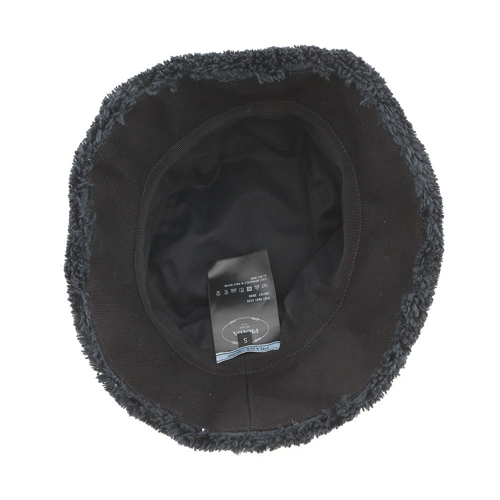 PRADA Logo Embroidery Bucket Hat Size S Black1HC137_2DX0 Polyester100%