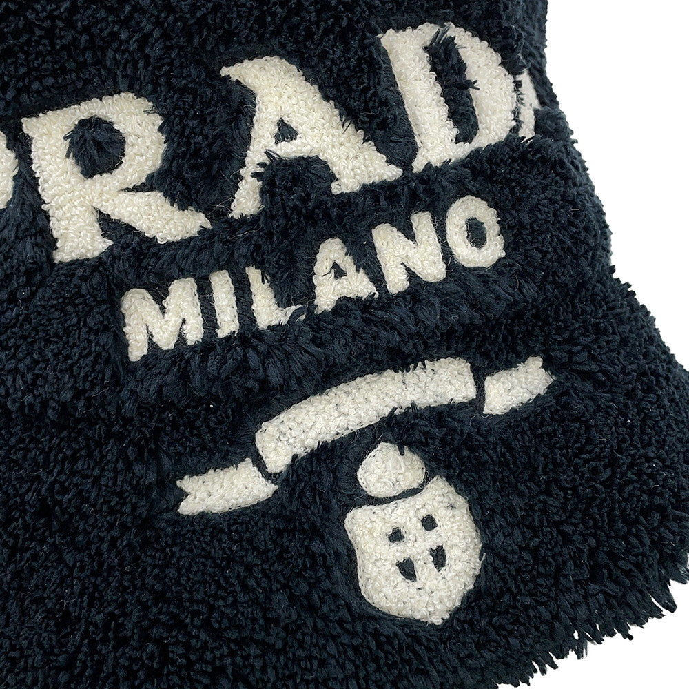 PRADA Logo Embroidery Bucket Hat Size S Black1HC137_2DX0 Polyester100%