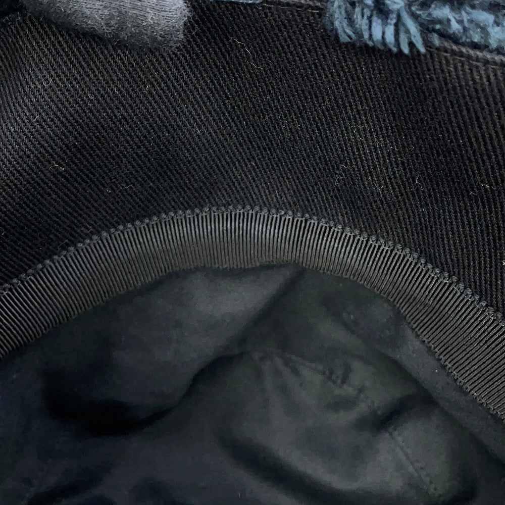 PRADA Logo Embroidery Bucket Hat Size S Black1HC137_2DX0 Polyester100%