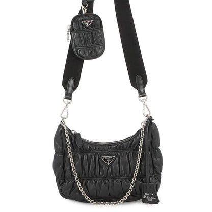 PRADA Re-edition 2005 Shoulder Bag Black1BC194 Leather