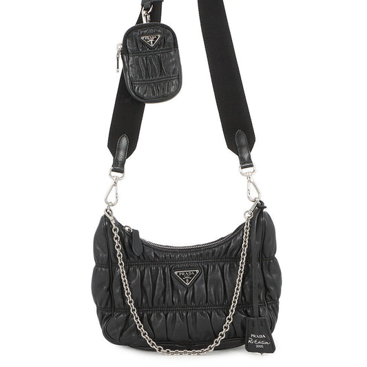 PRADA Re-edition 2005 Shoulder Bag Black1BC194 Leather
