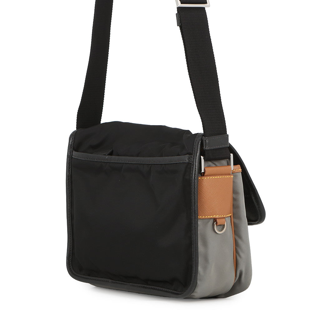 PRADA Shoulder Bag Black/Gray/Brown2VD769 Nylon Leather