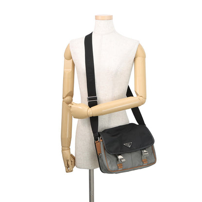 PRADA Shoulder Bag Black/Gray/Brown2VD769 Nylon Leather