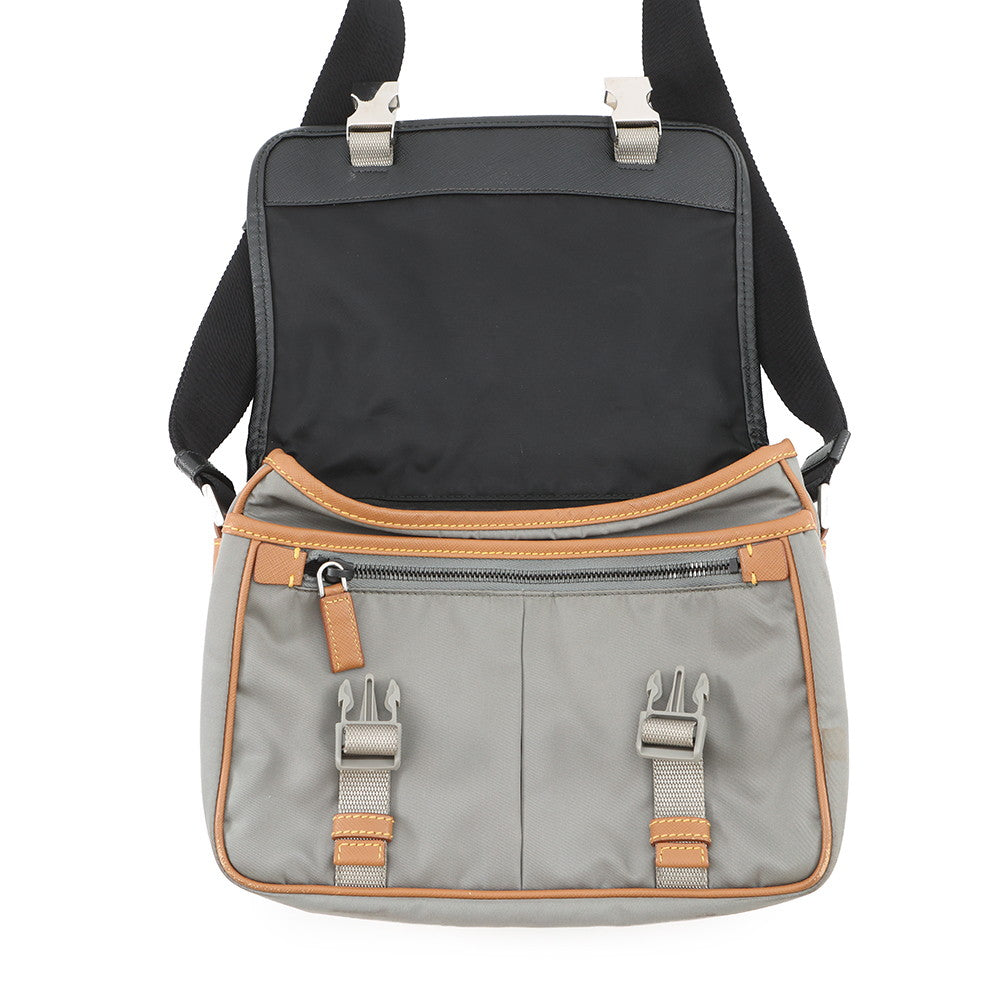 PRADA Shoulder Bag Black/Gray/Brown2VD769 Nylon Leather