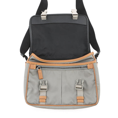 PRADA Shoulder Bag Black/Gray/Brown2VD769 Nylon Leather